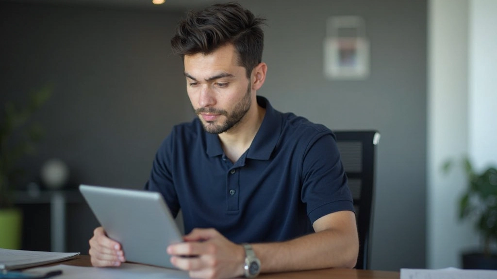 Designer reviewing form fields and input fields on tablet for lead capture optimization