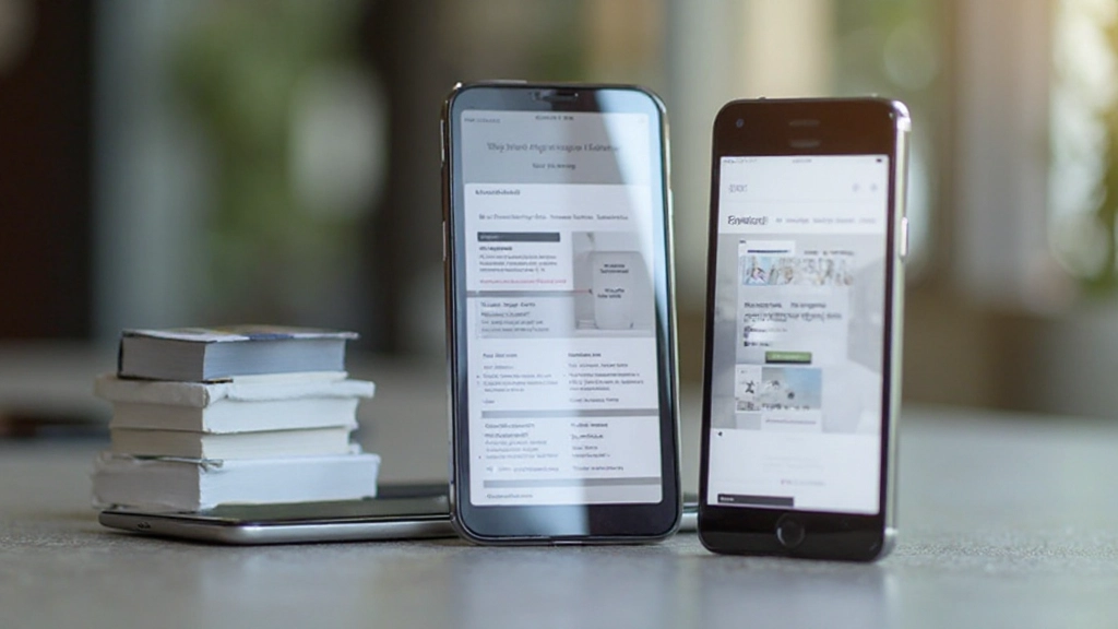 Mobile phone screens showing responsive landing page design adapting gracefully from desktop to tablet to smartphone views